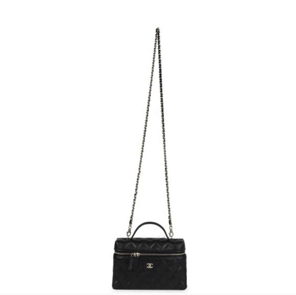 New in Box! Rare CHANEL CC SLIM VANITY CASE 26P QUILTED GOATSKIN Leather Fullset - Picture 7 of 16